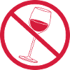 Forbidden sign wine