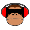 Monkey casque chimpanzé musique lunettes cadeau