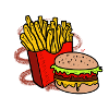 Fries and burger