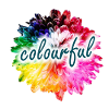 Regenbogenblume Farbexplosion