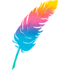 Bunte Feder