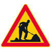 Road construction road sign