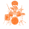 Skelet drummer drums drummers Halloween