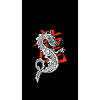 Chinese Dragon Black White