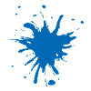 Splash of blue paint