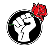 Fist with a rose