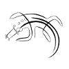 Minimalist crocodile