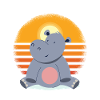 Hippo Baby Nilpferd