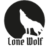 Lone wolf flat design black