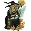 witch in cauldron - cauldron witch