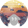 Moutons sous les palmiers