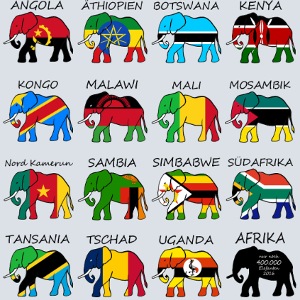 ELEFANTI D'AFRICA con bandiere