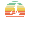 Paddleboard SUP retro Style Sunset