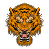 Vintage Tiger Japan Tattoo Design Martial Arts Cat