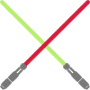 Lightsaber Lightsaber skrzyżowane miecze świetlne