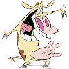 Cow and Chicken Posing