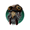 Rooster with steampunk motif