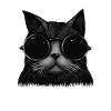 Cat with steampunk elements motif