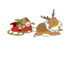 Guinea Pig Christmas Sleigh Reindeer