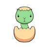 Small dinosaur made of egg