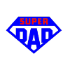 Super Dad Bright Blue Badge