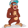 Chimpanzees are laughable