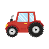 Véhicule agricole tracteur rouge
