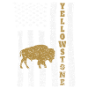 Yellowstone Buffalo American Flag