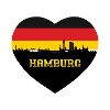 Hambourg Allemagne Skyline Souvenir Drapeau Allemand