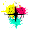 Compass Paint Splash