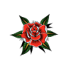 Oldschool tattoo rose
