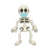 Skeleton with mask - virus