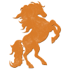Horse retro powerful