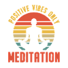 Yoga retro meditation relaxation affirmation