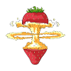 Exploding strawberry
