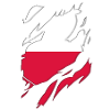 Poland flag torn motif