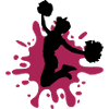 cheerleader silhouette klecks