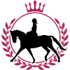 équitation, silhouette, blason, logo