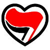 Antifa heart - Antifa flag - flag