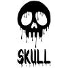 Graffiti black skull manga