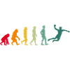 Handball Evolution Entwicklung Handballer retro