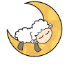 Sheep moon sleeping cute