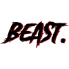 Beast Brushstroke Red on Black