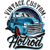 Blue Hotrod Oldtimer-Grafik