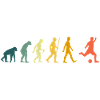 Fußball Evolution Fußballspieler Retro