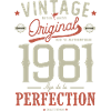 Âge perfection 1981 cadeau anniversaire