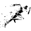 running man black and white
