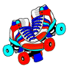 Roller skates cartoon