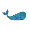 Playful Blue Whale Illustration