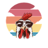 Retro rooster